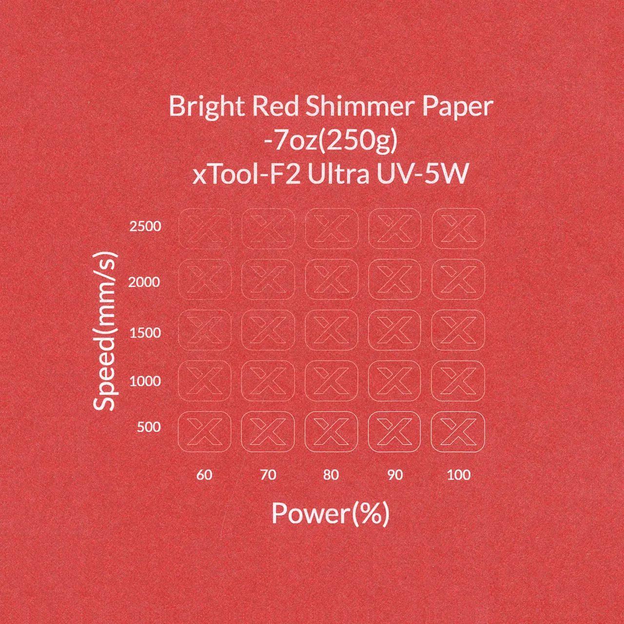 Bright Red Shimmer Paper-7oz(250g) test grid