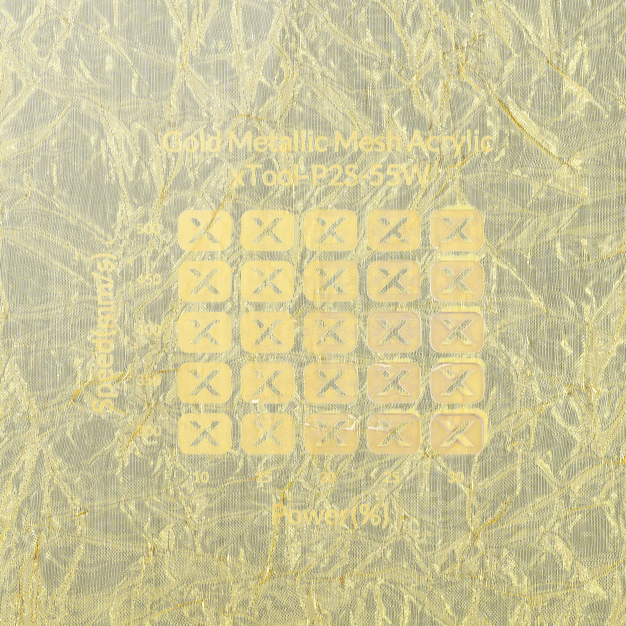 1/8"(3mm) Gold Metallic Mesh Acrylic test grid