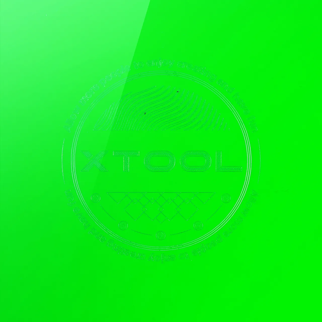 1/8"(3mm) Green Translucent Acrylic test grid