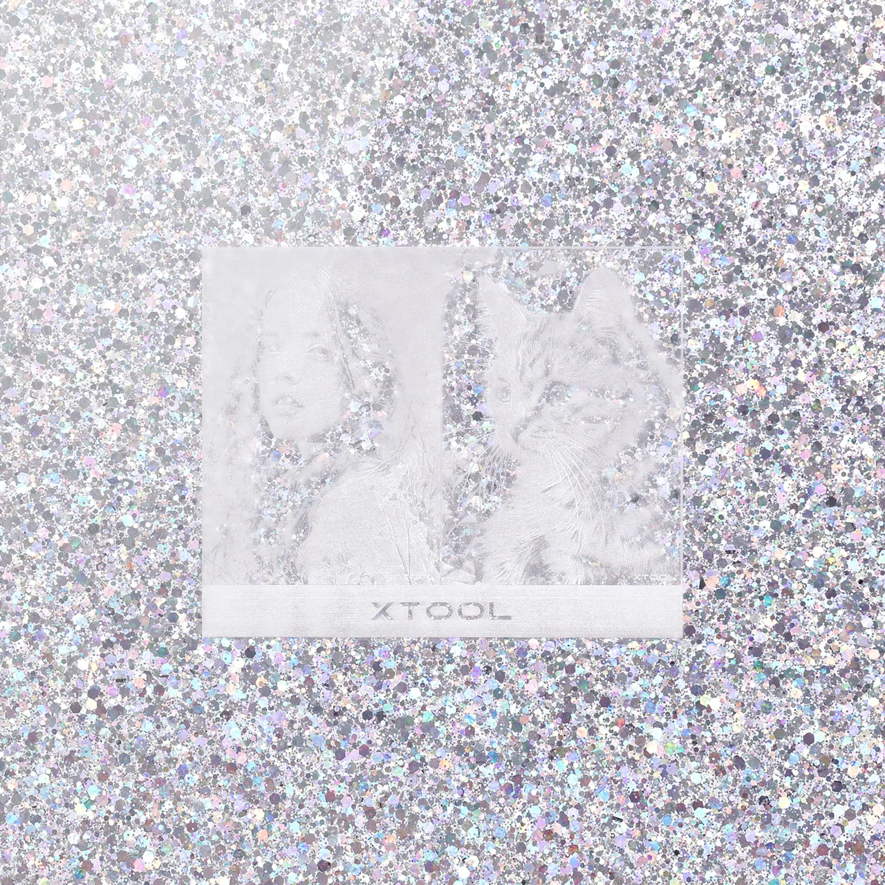 1/8"(3mm) Holographic Sparkle Glitter Acrylic test grid