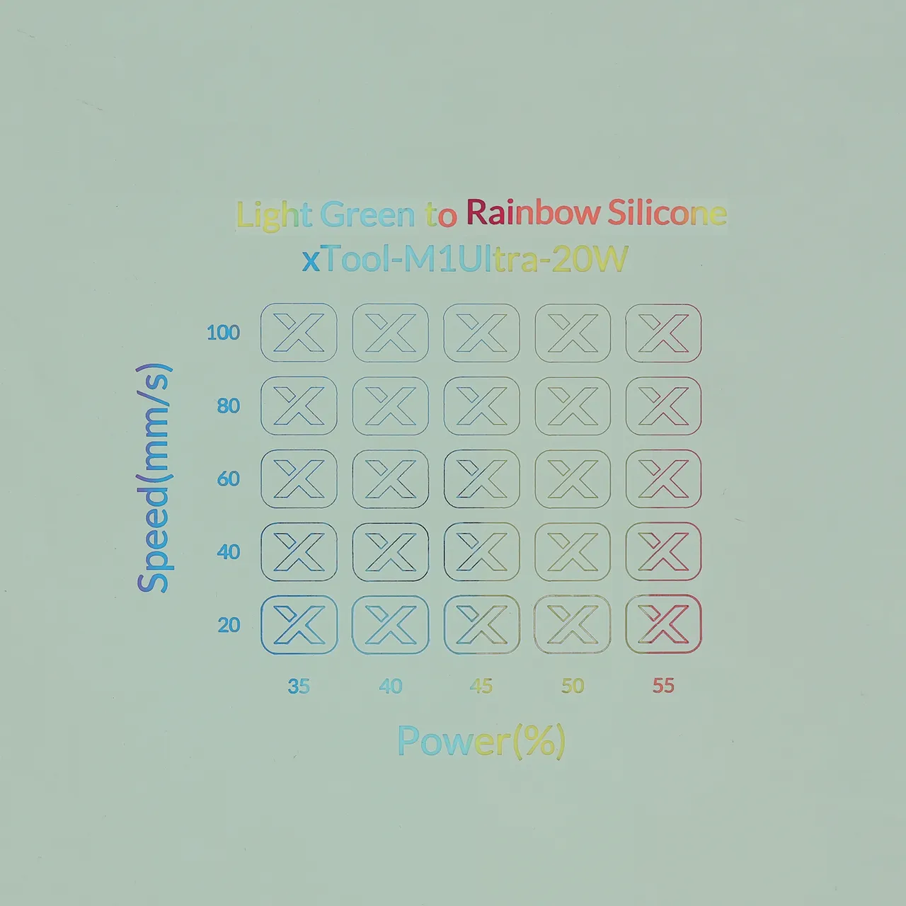 Light Green Rainbow Silicone Magnetic Phone Case test grid