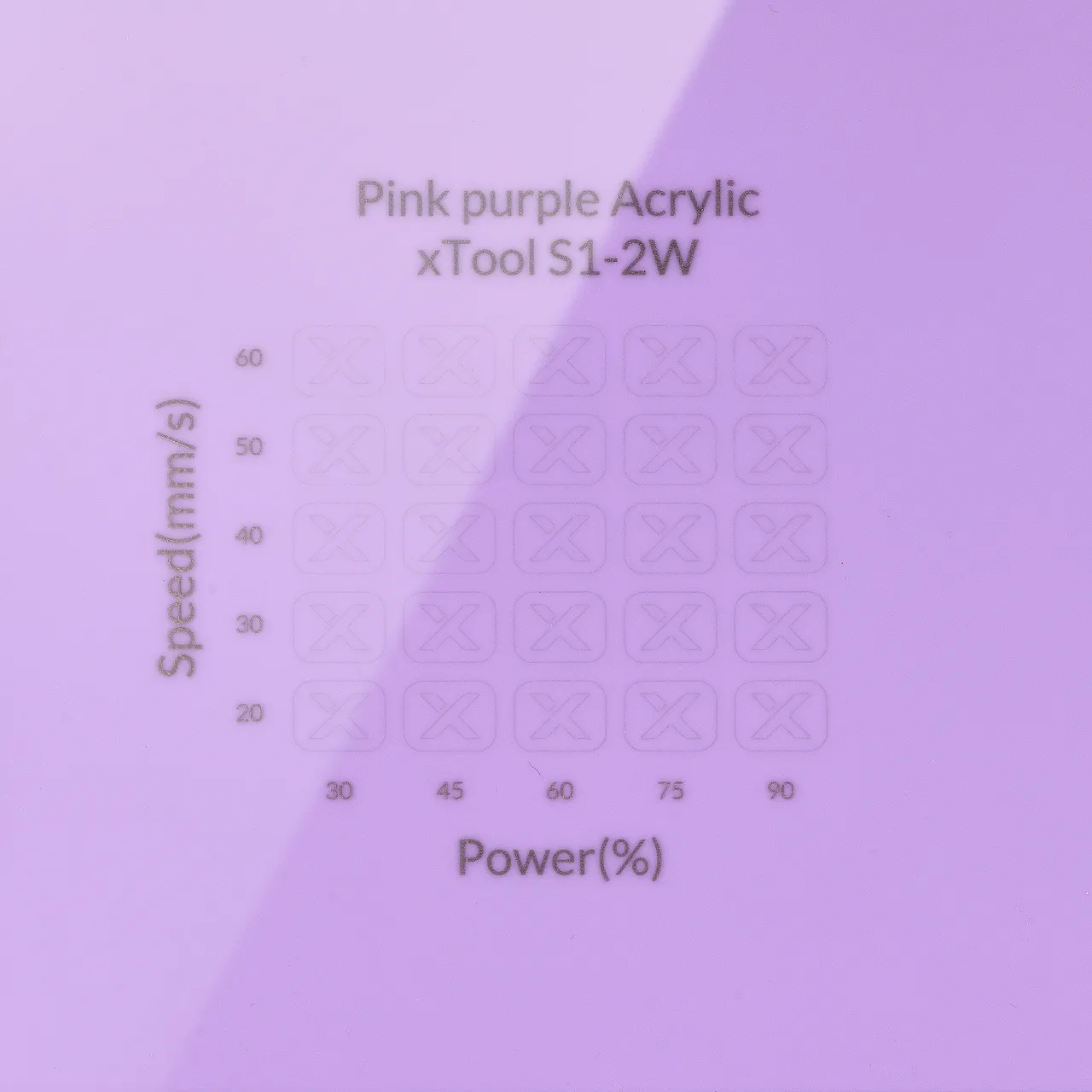 1/8"(3mm) Pink-Purple Acrylic test grid