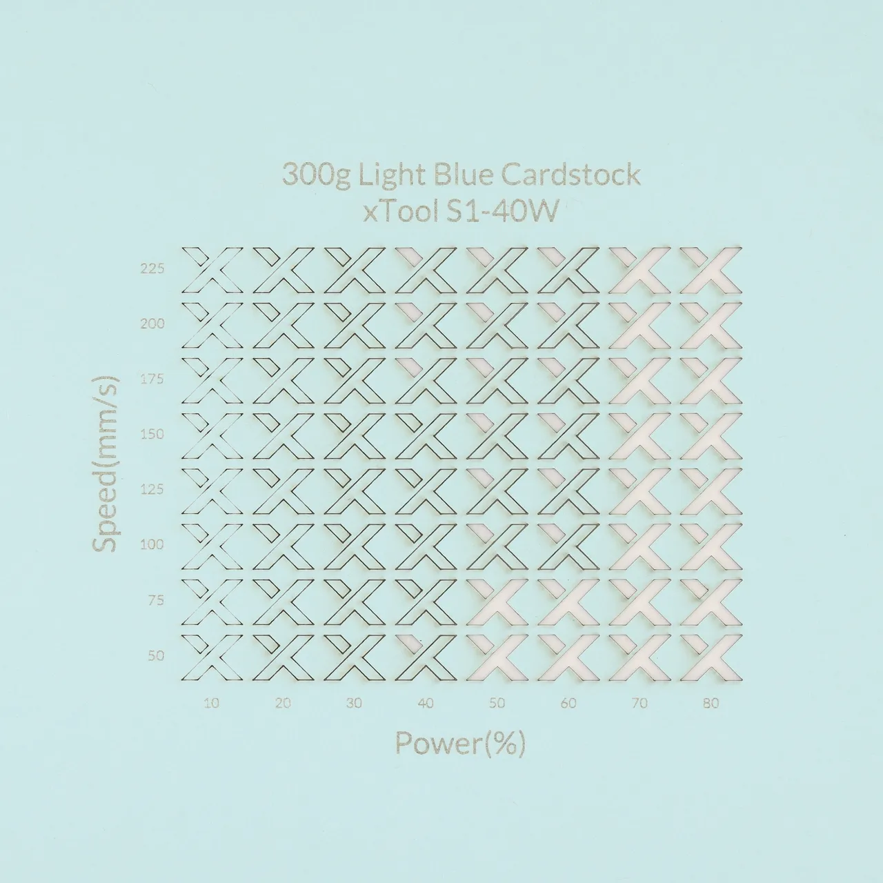 Light Blue Cardstock-9oz(300g) test grid
