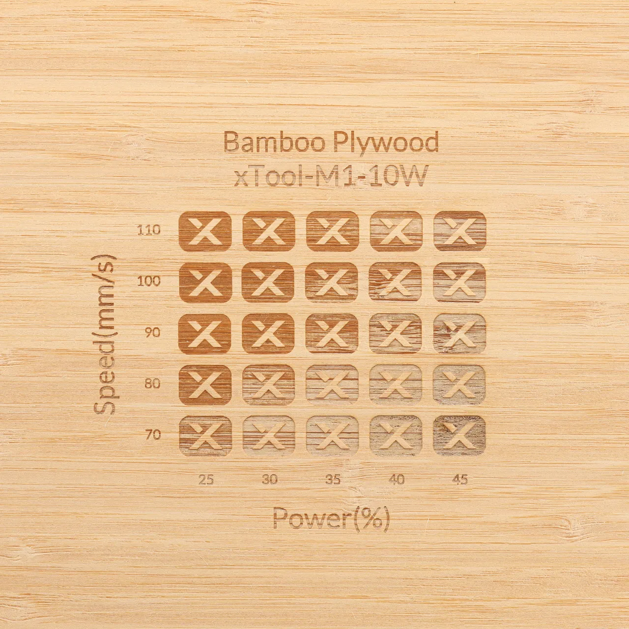 1/8"(3mm) Bamboo Plywood test grid