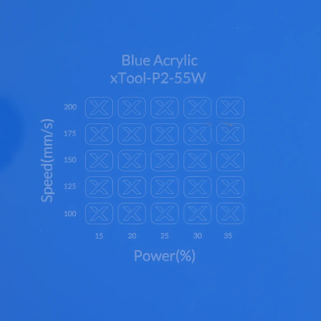 1/8"(3mm) Blue Acrylic test grid