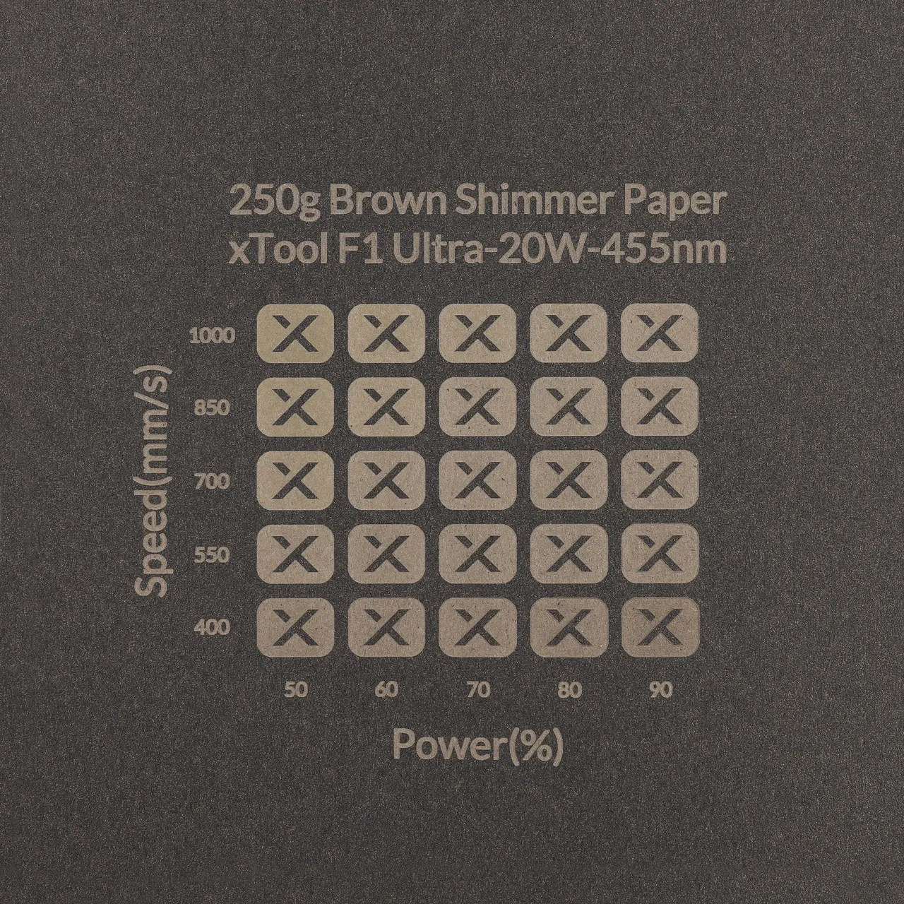 Brown Shimmer Paper-7oz(250g) test grid