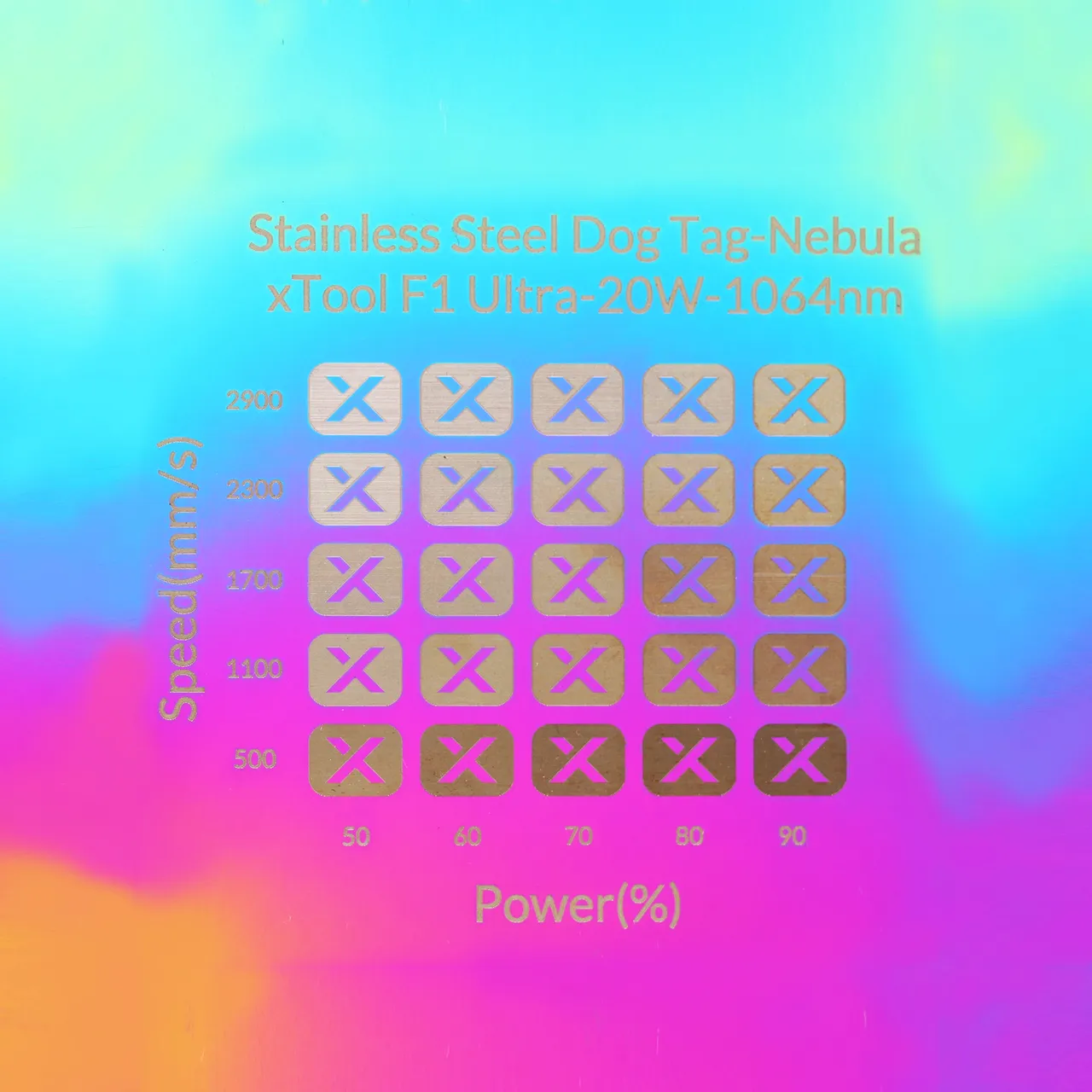Nebula Plated 304 Stainless Steel test grid