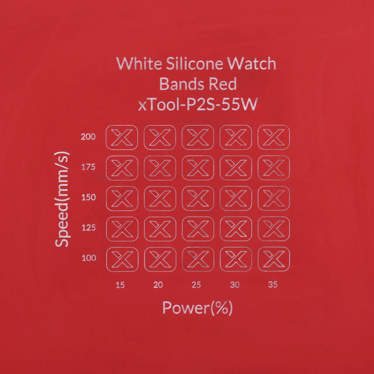 Red to White Silicone test grid