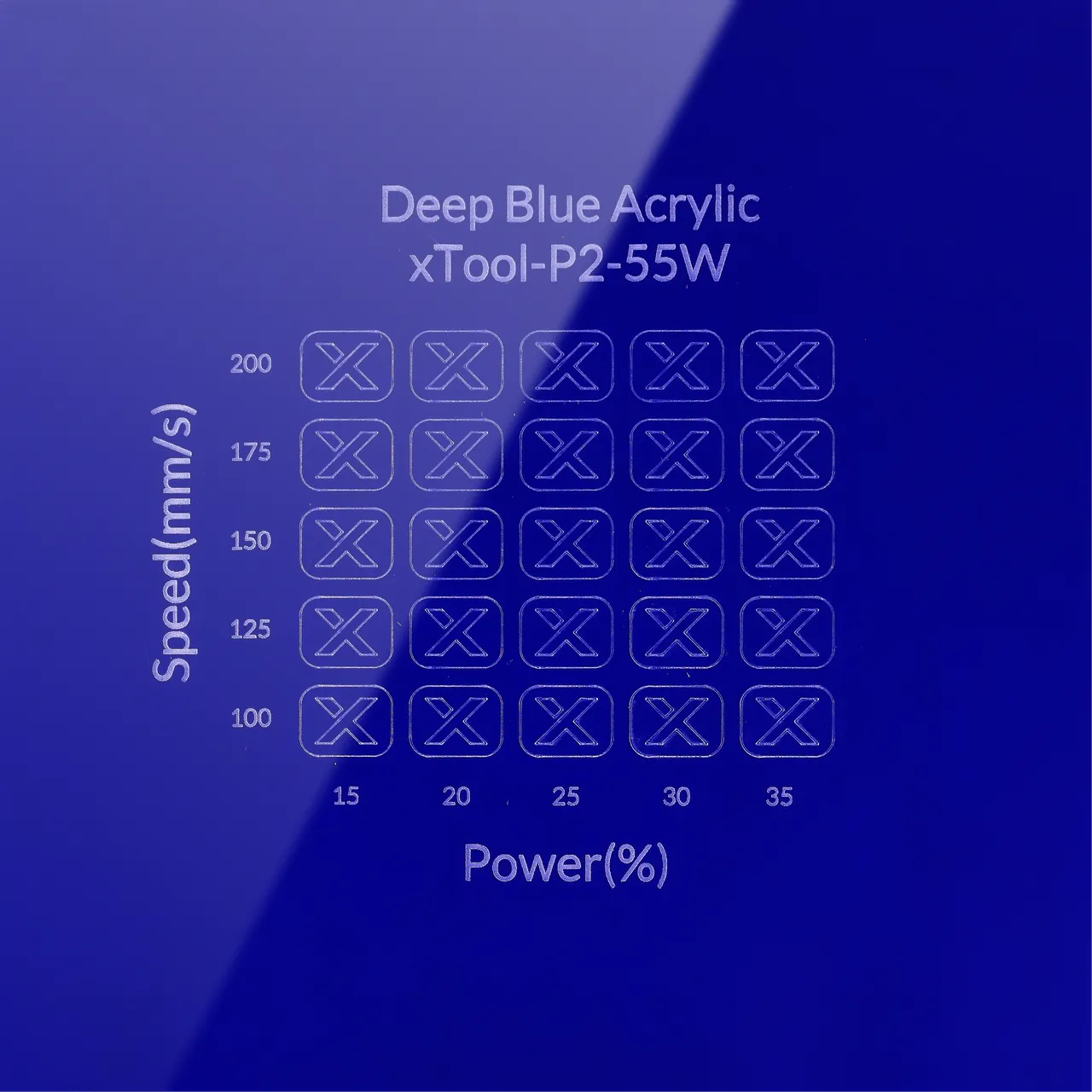 1/8"(3mm) Deep Blue Acrylic test grid