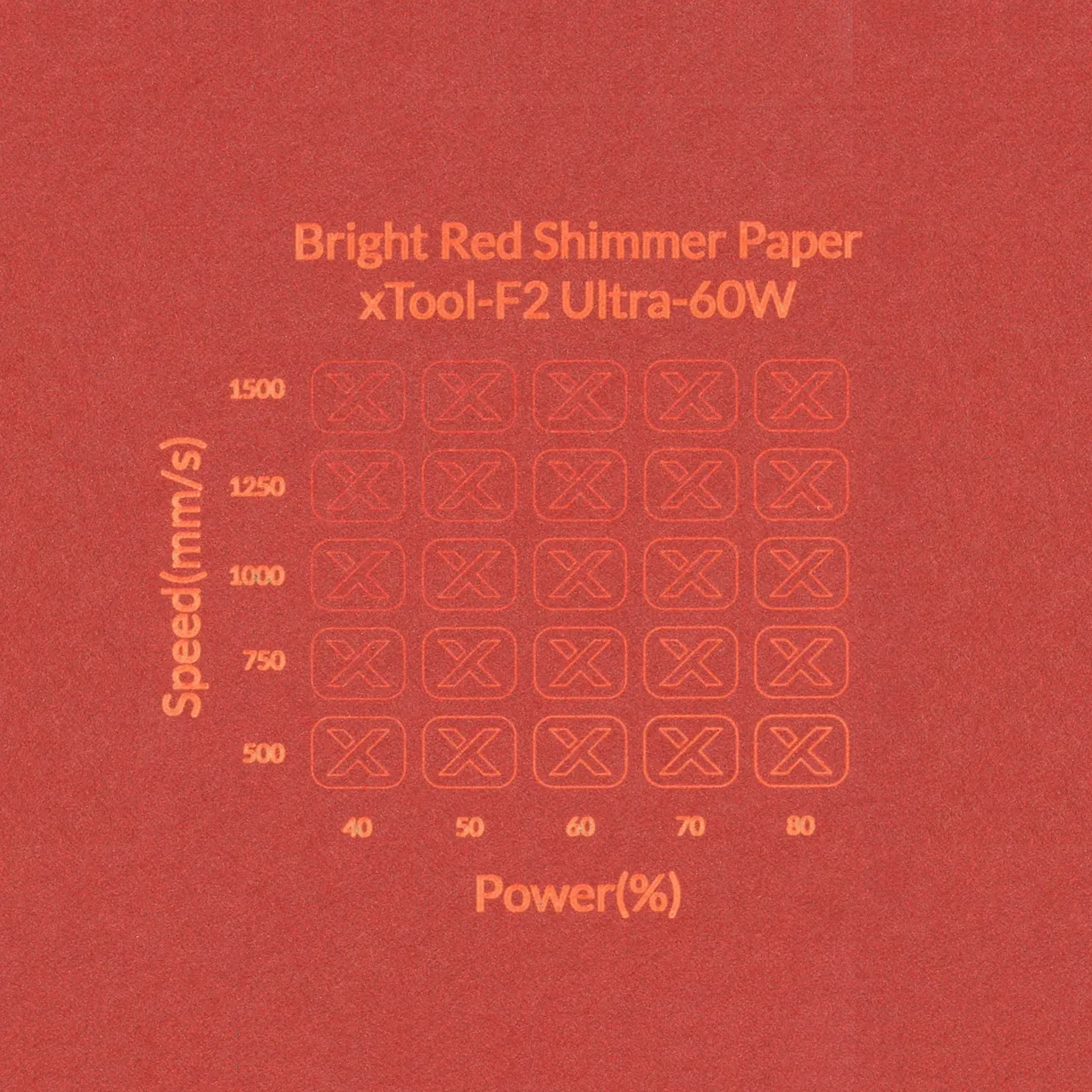 Bright Red Shimmer Paper-7oz(250g) test grid