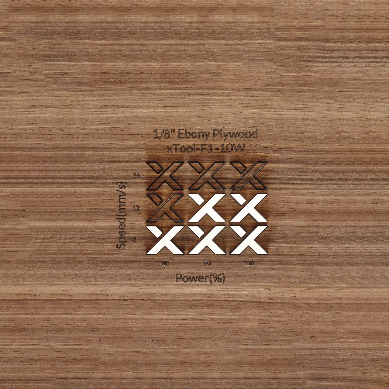 1/8"(3mm) Ebony Plywood test grid