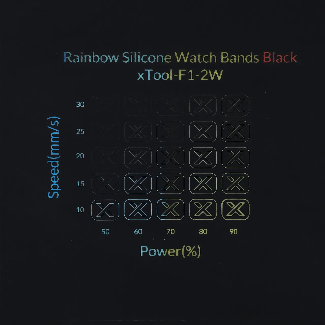 Rainbow Silicone Magnetic Phone Case Black test grid