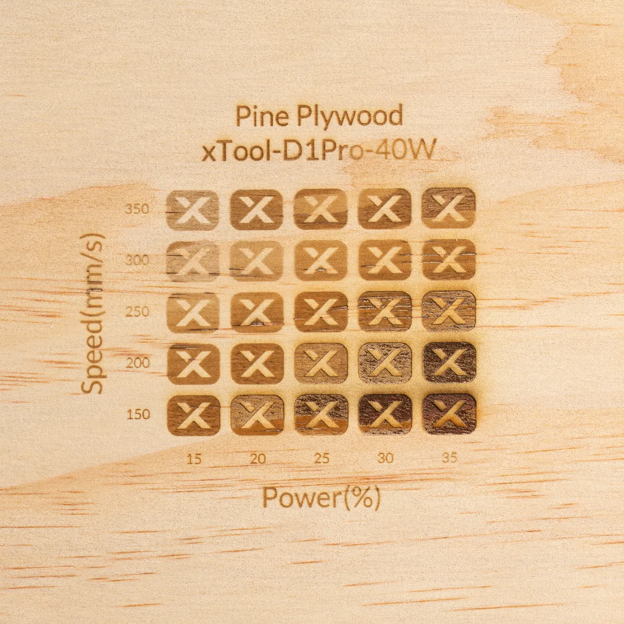 1/8"(3mm) Pine Ponderosa Plywood test grid
