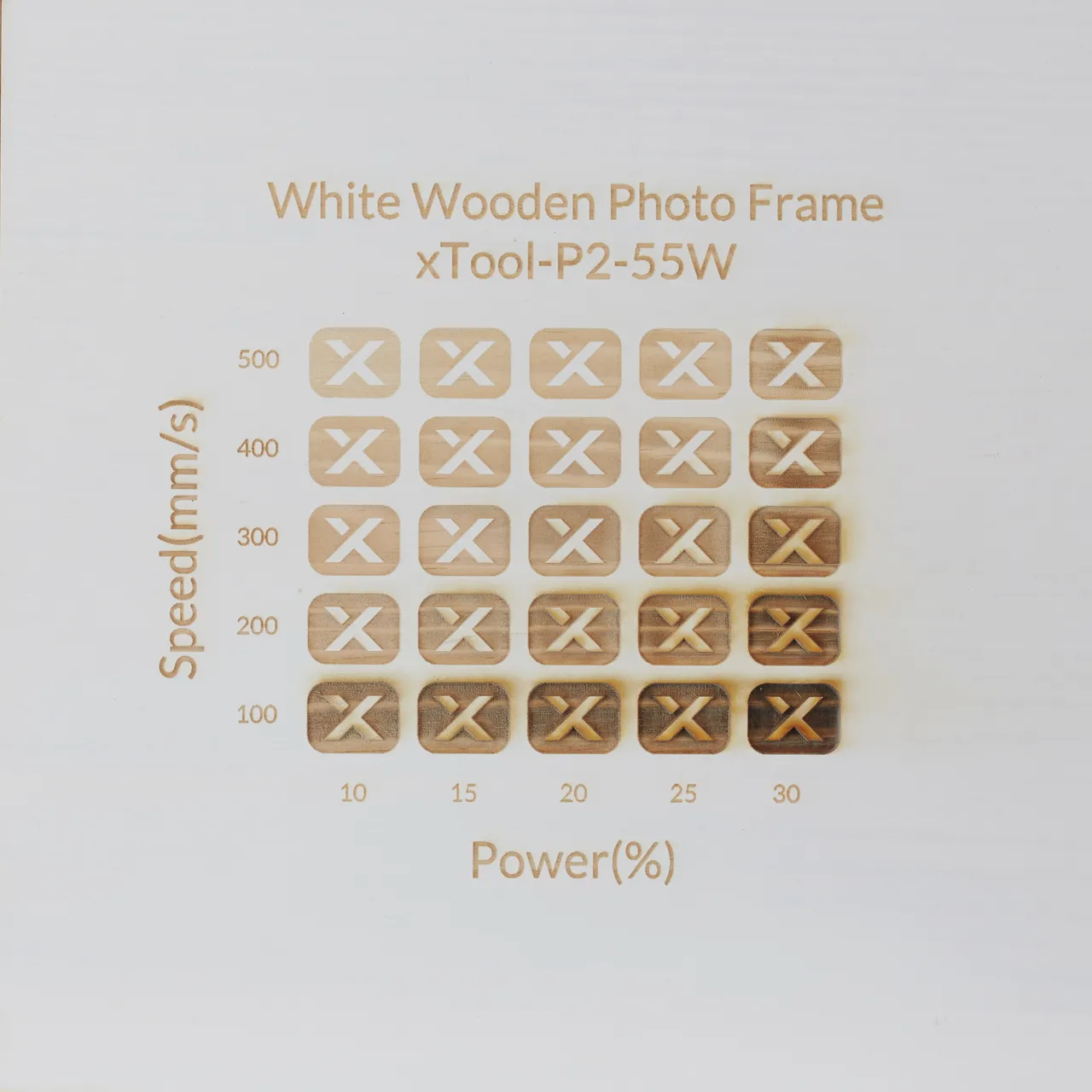 White Painted Pine Wood test grid