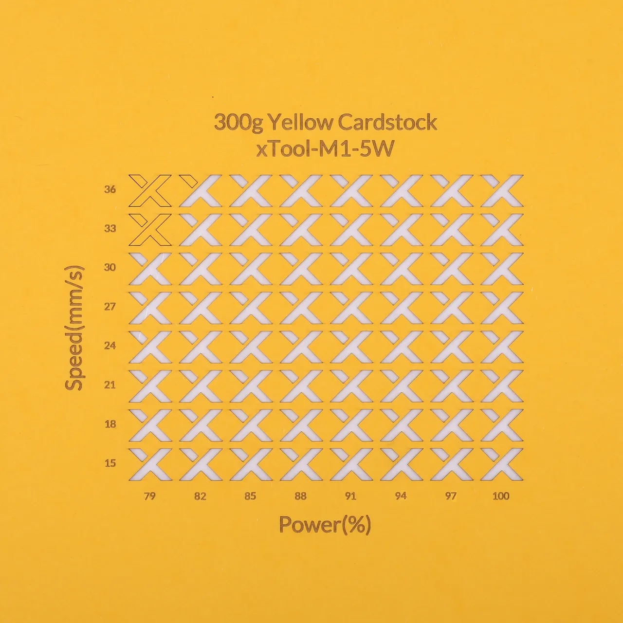 Yellow Cardstock-9oz(300g) test grid