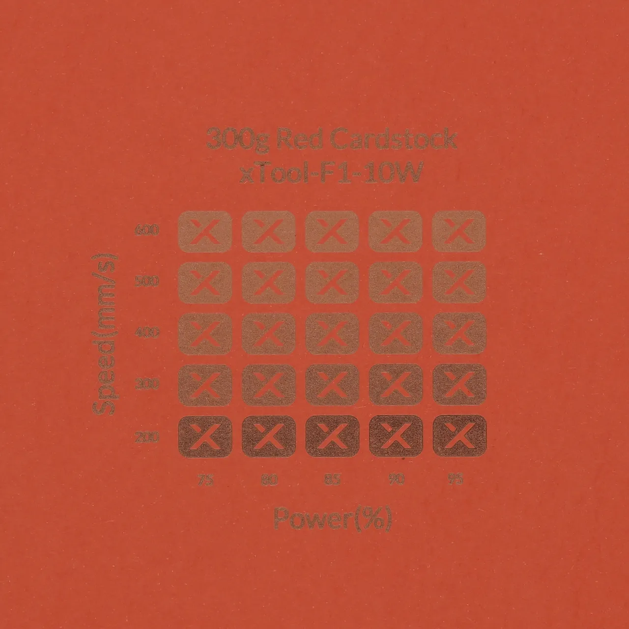 Orange Cardstock-9oz(300g) test grid
