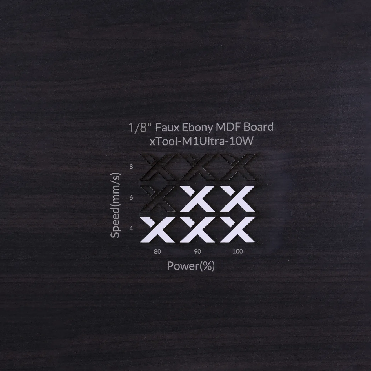 1/8"(3mm) Faux Ebony MDF Board test grid