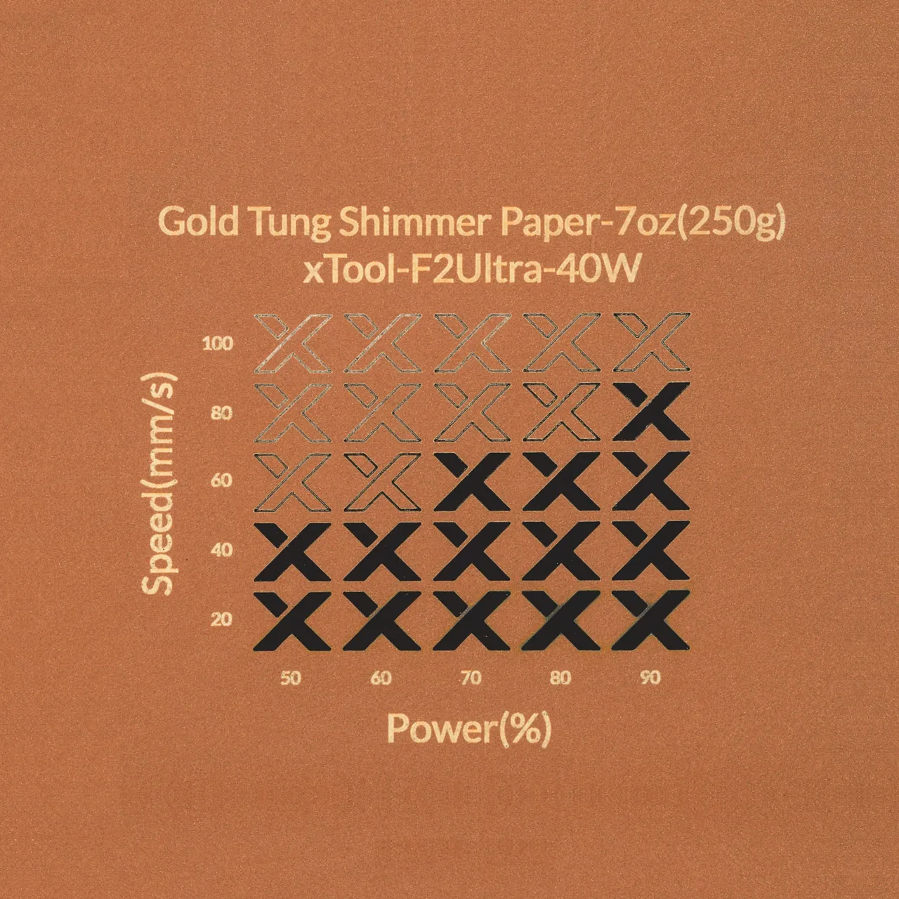 Gold Tung Shimmer Paper-7oz(250g) test grid