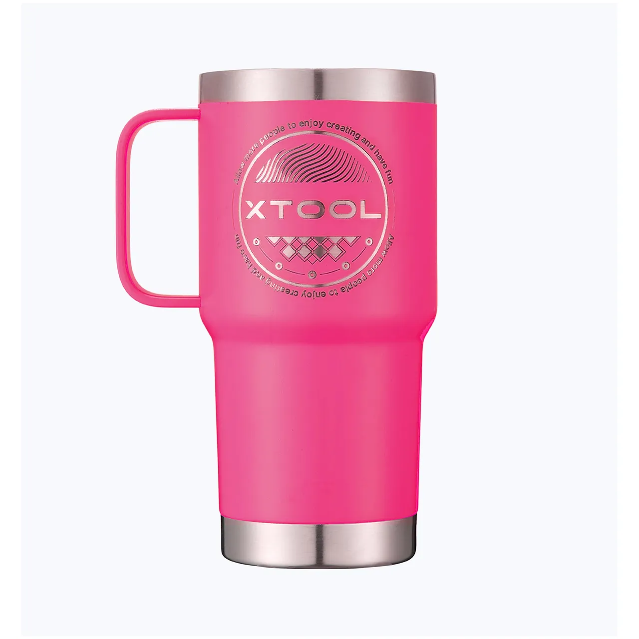 Barbie Pink Stainless Steel Tumbler with Handle (24oz) test grid