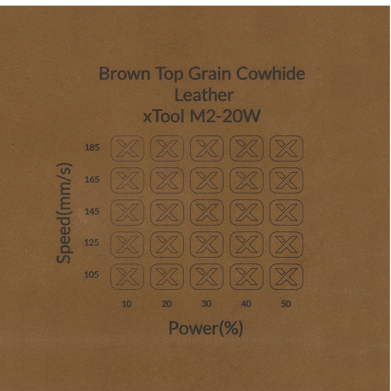 Brown Genuine Leather Slim Keychain test grid