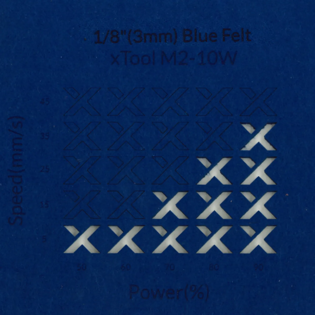 1/8"(3mm) Blue Felt test grid
