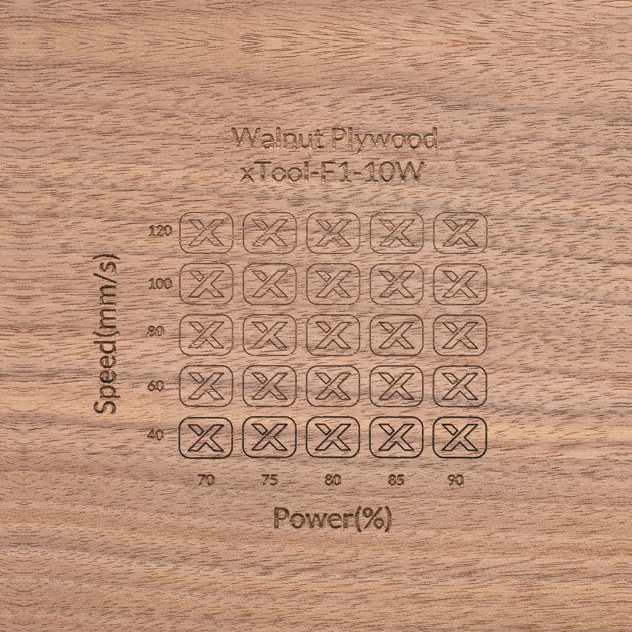 1/4"(6mm) Walnut Plywood test grid