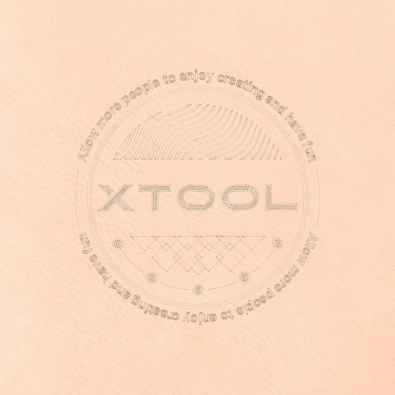 Pale Pink to Gold Laserable PU Notebook test grid