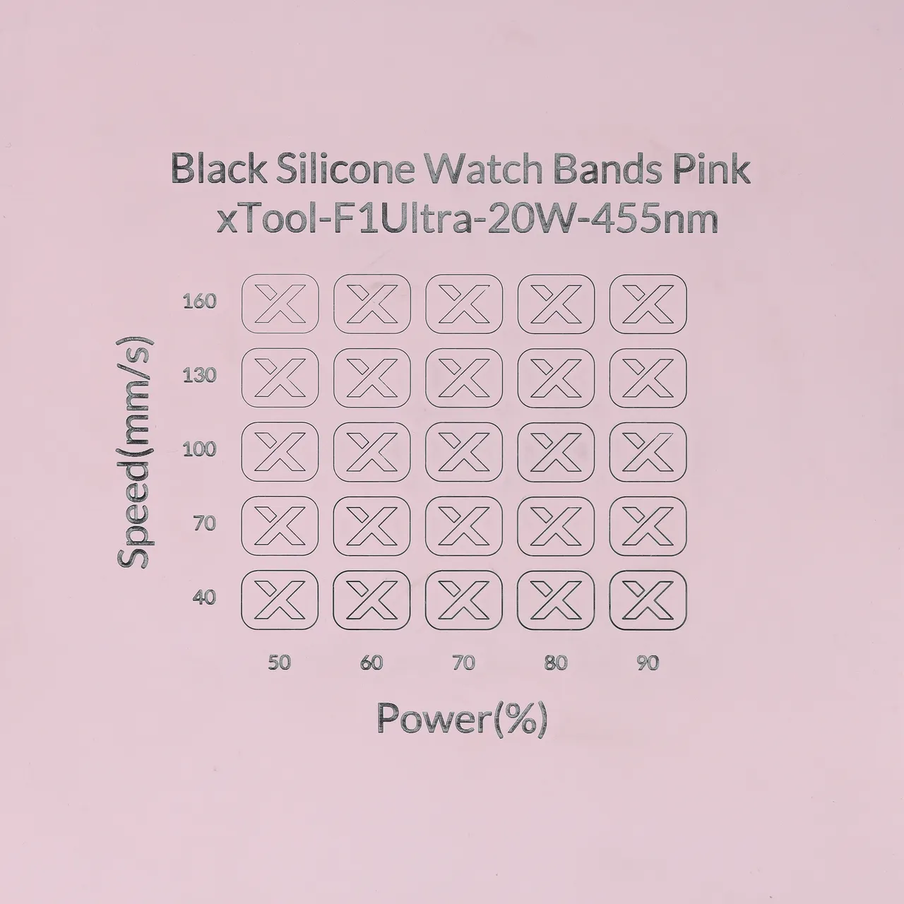 Black Silicone Watch Bands Pink test grid