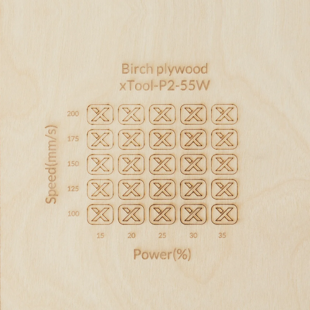 1/8"(3mm) Birch Plywood test grid
