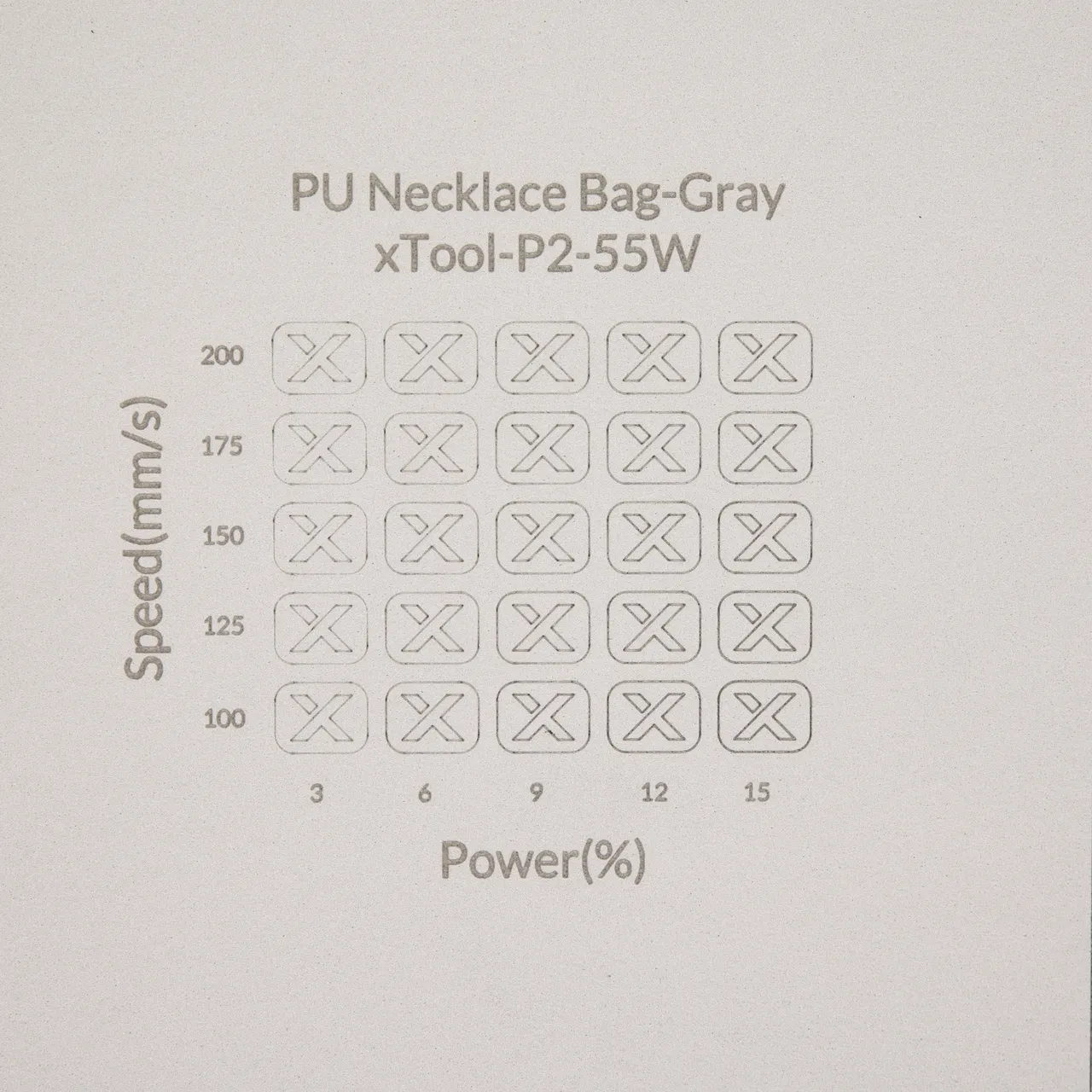 Gray PU Necklace Bag-8.66"x2.6"(22x6.5cm) test grid