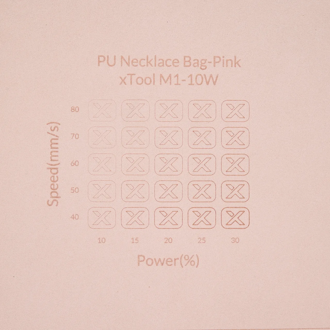Pink PU Necklace Bag test grid