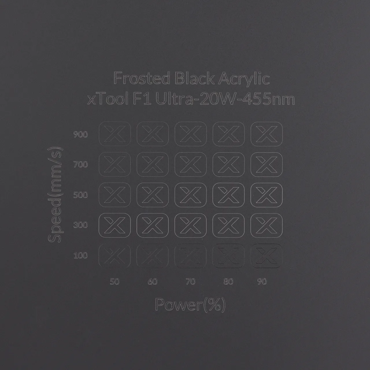 1/8"(3mm) Frosted Black Acrylic test grid