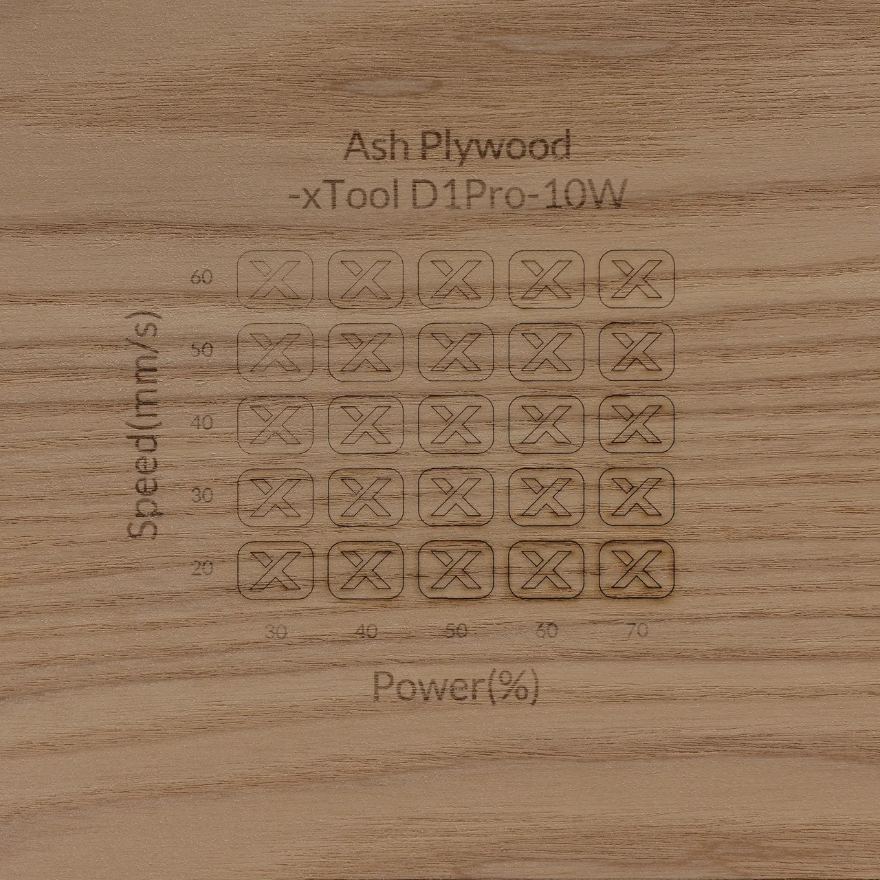 1/8"(3mm) Ash Plywood test grid