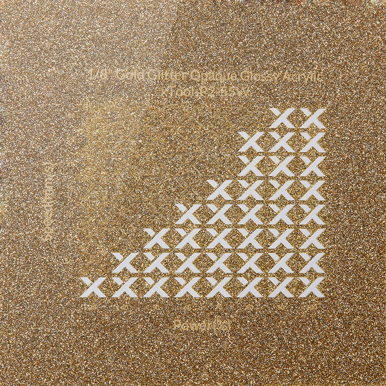 1/8"(3mm) Gold Glitter Acrylic