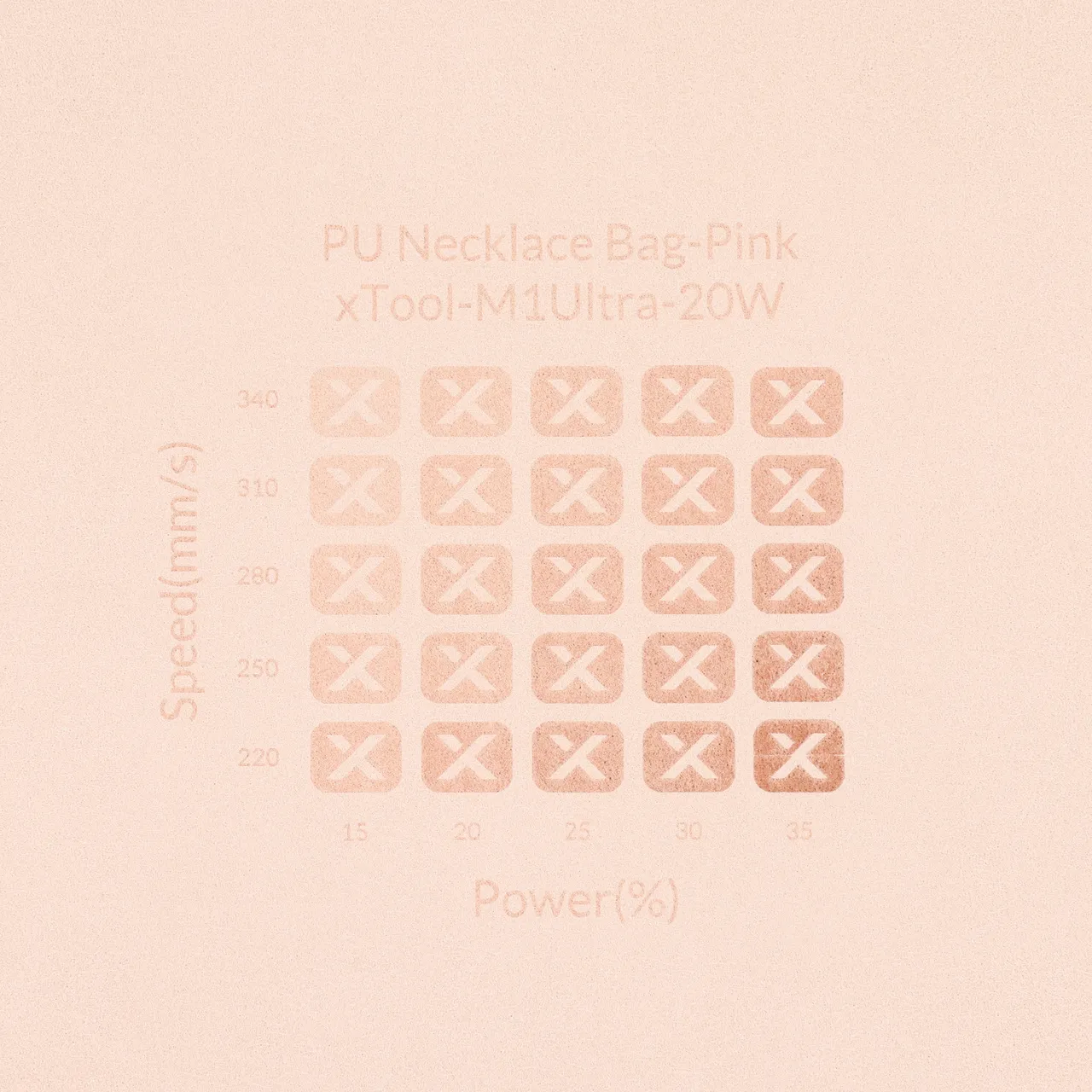 Pink PU Necklace Bag test grid
