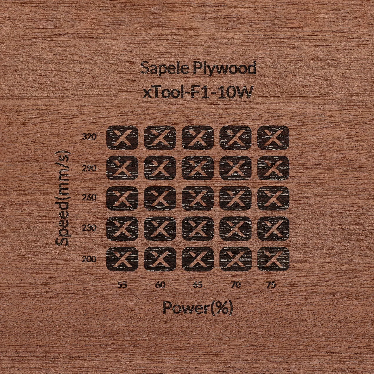 1/8"(3mm) Sapele Plywood test grid
