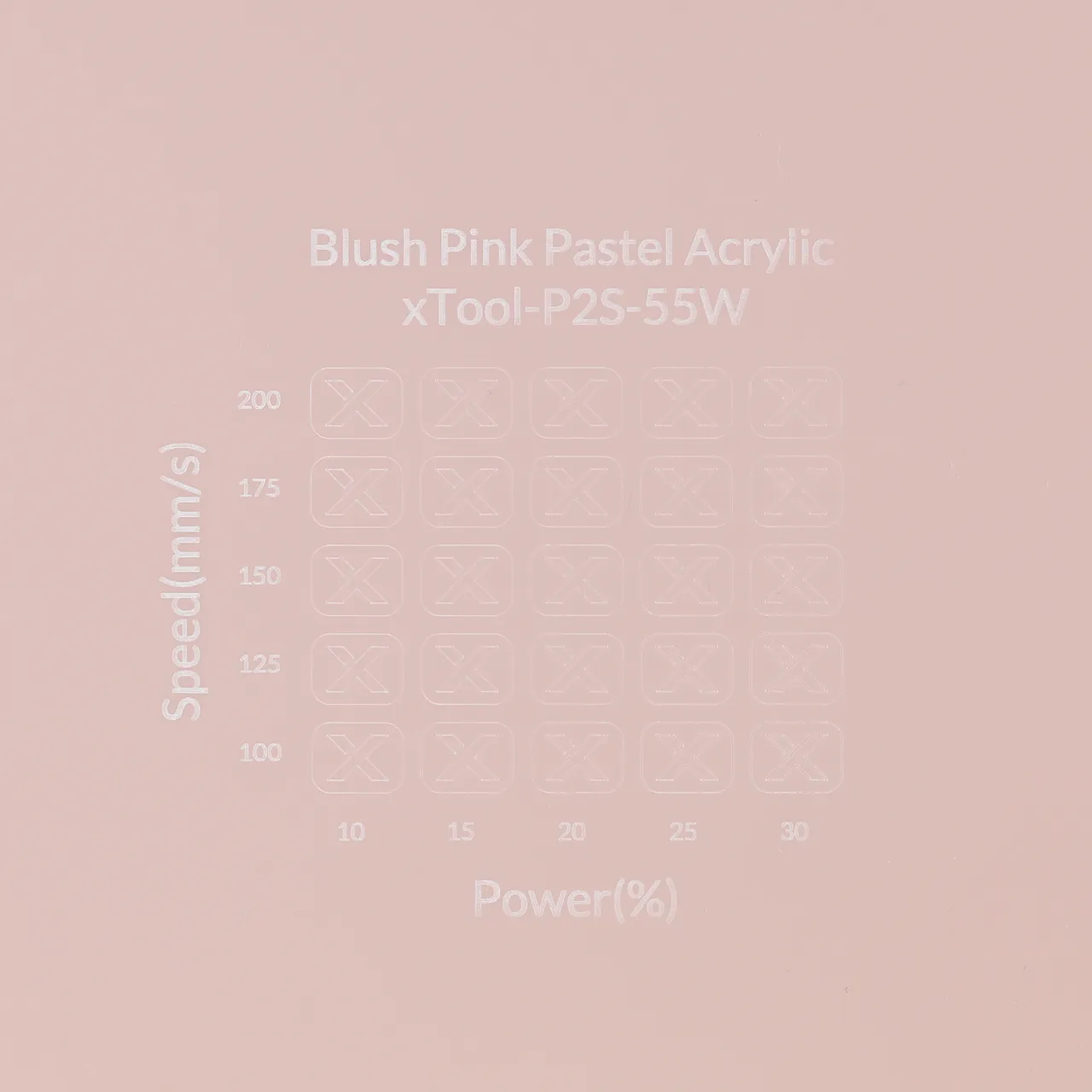 1/8"(3mm) Blush Pink Acrylic test grid
