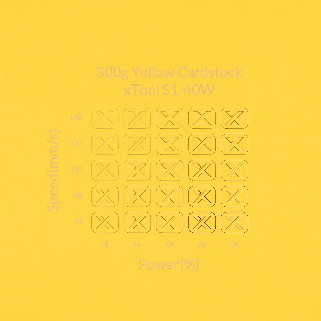 Yellow Cardstock-9oz(300g) test grid