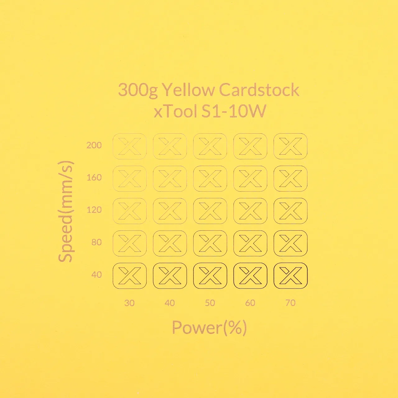 Yellow Cardstock-9oz(300g) test grid