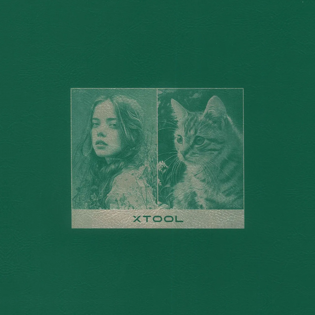 Green to Gold Laserable PU Notebook test grid