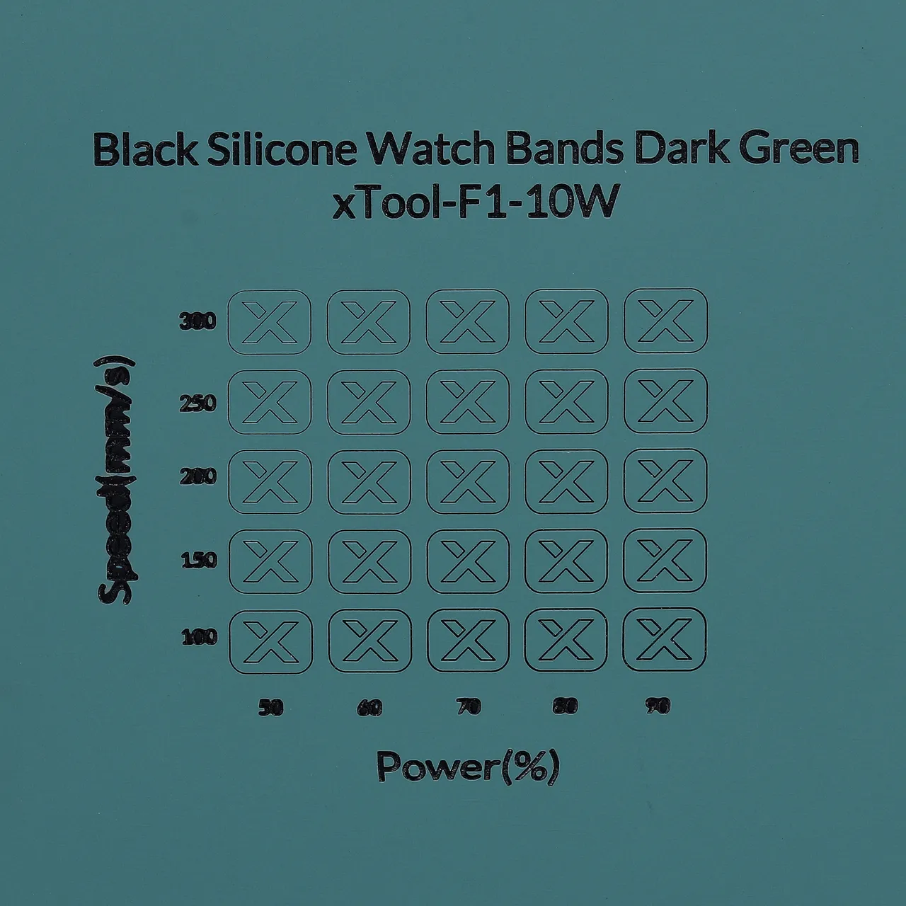 Dark Green to Black Silicone test grid