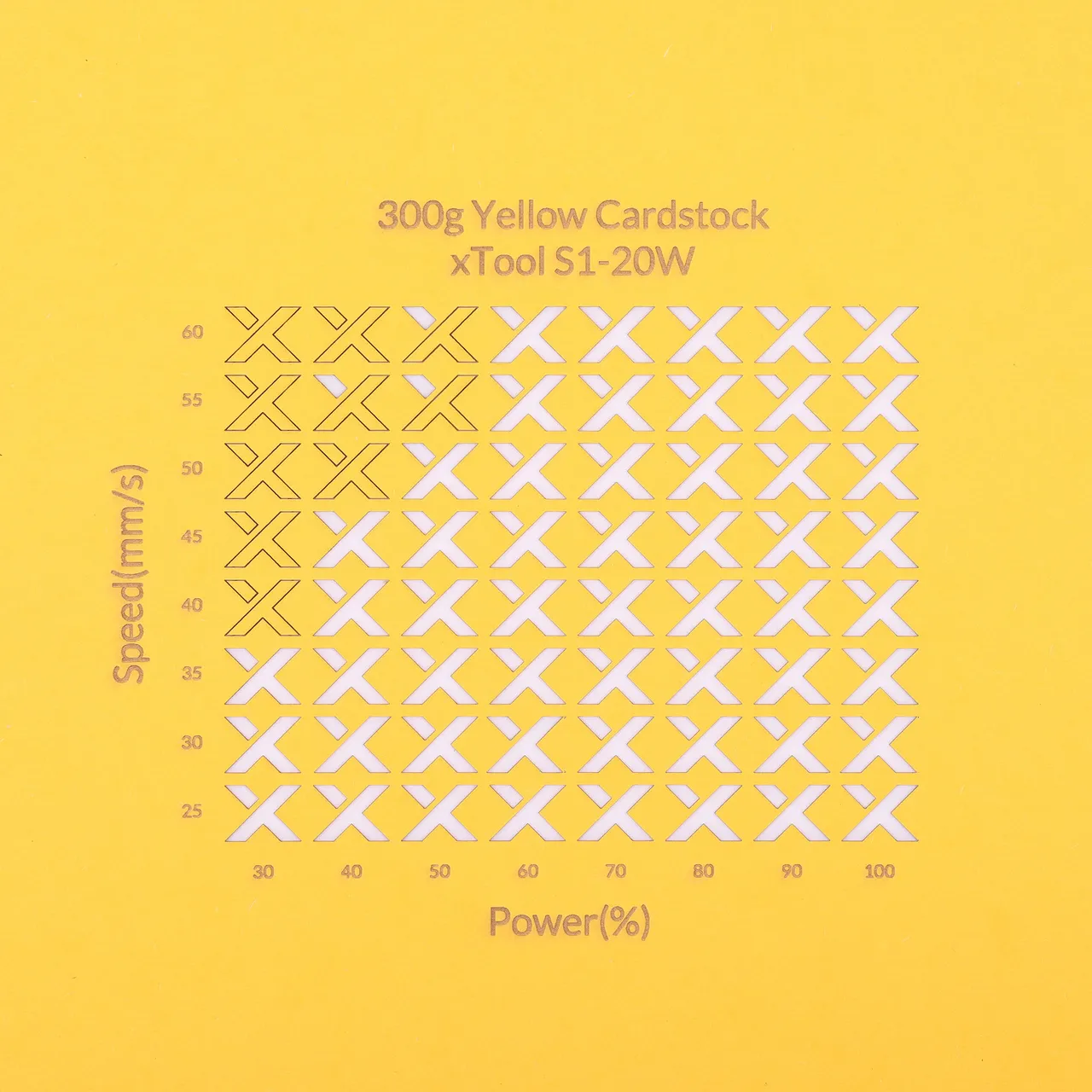 Yellow Cardstock-9oz(300g) test grid