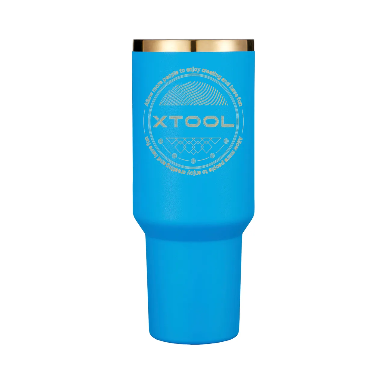 Deep Blue to Gold Stainless Steel Tumbler with Handle(40oz) test grid