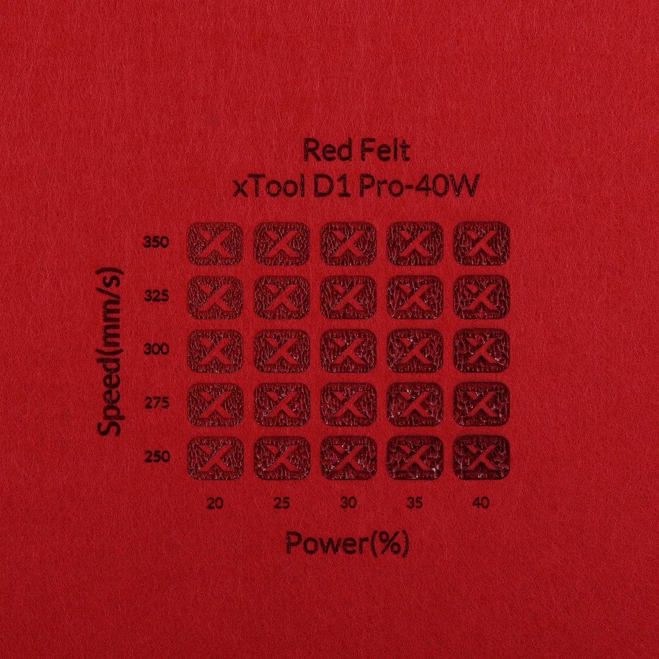 1/8"(3mm) Red Felt test grid