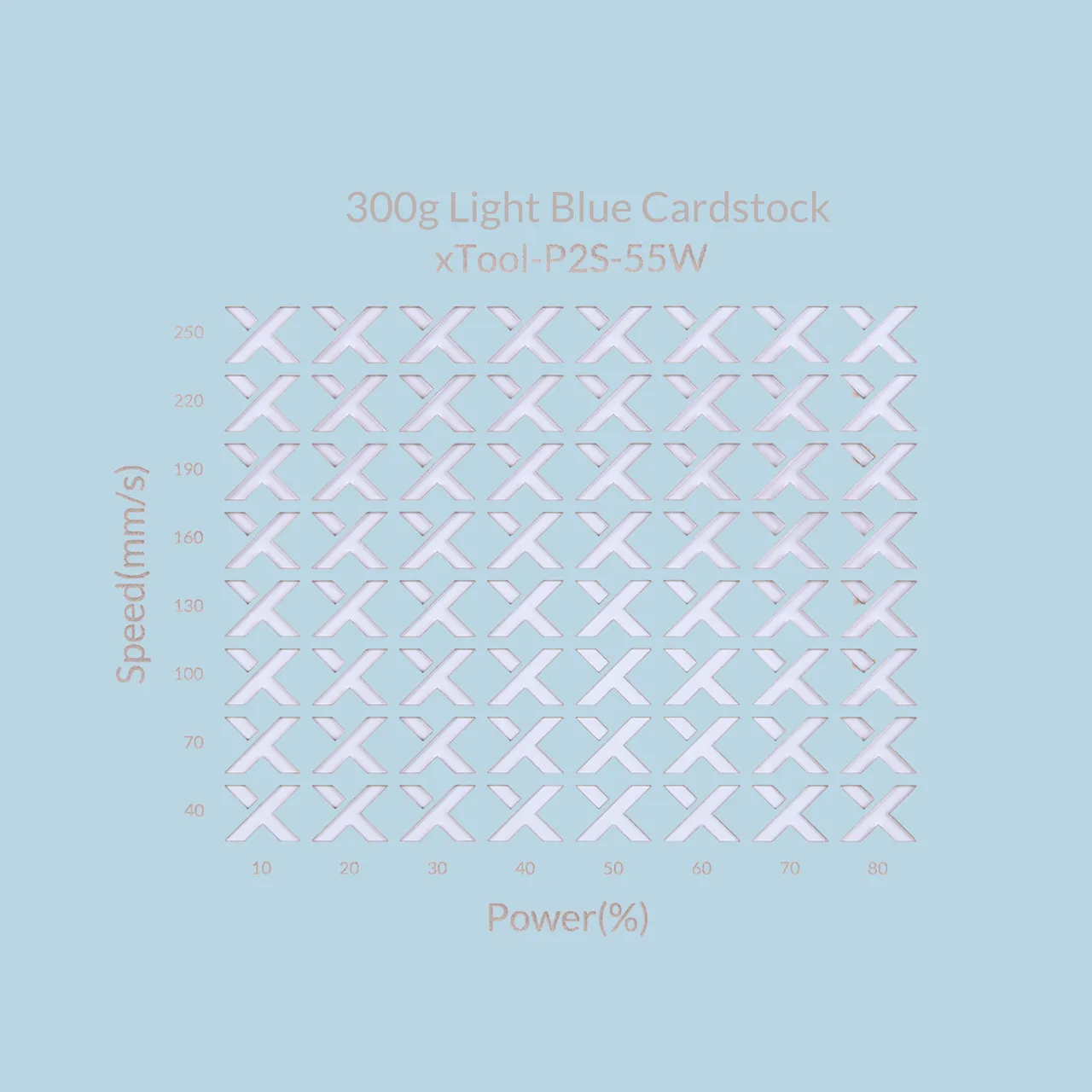 Light Blue Cardstock-9oz(300g) test grid