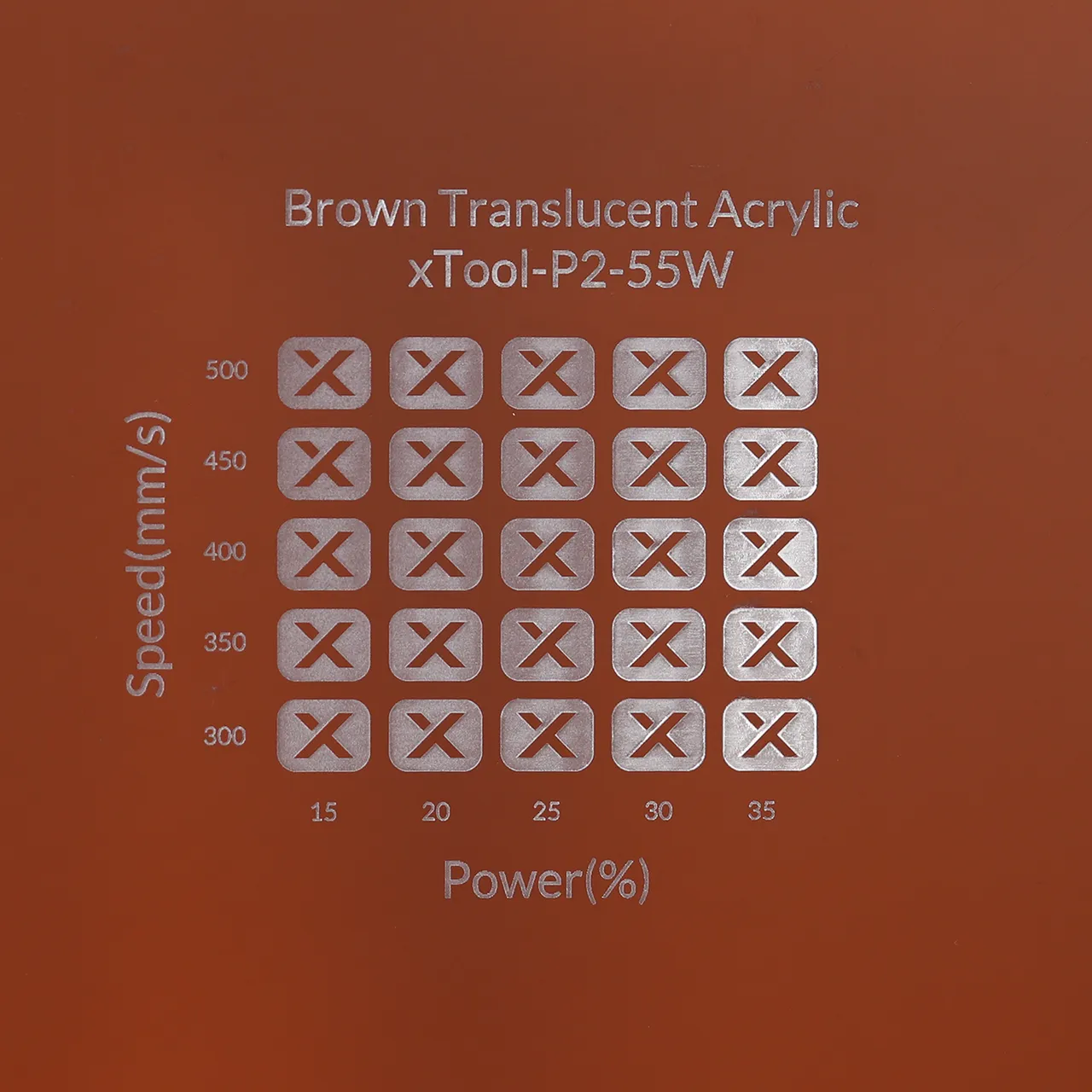 1/8"(3mm) Brown Translucent Acrylic test grid