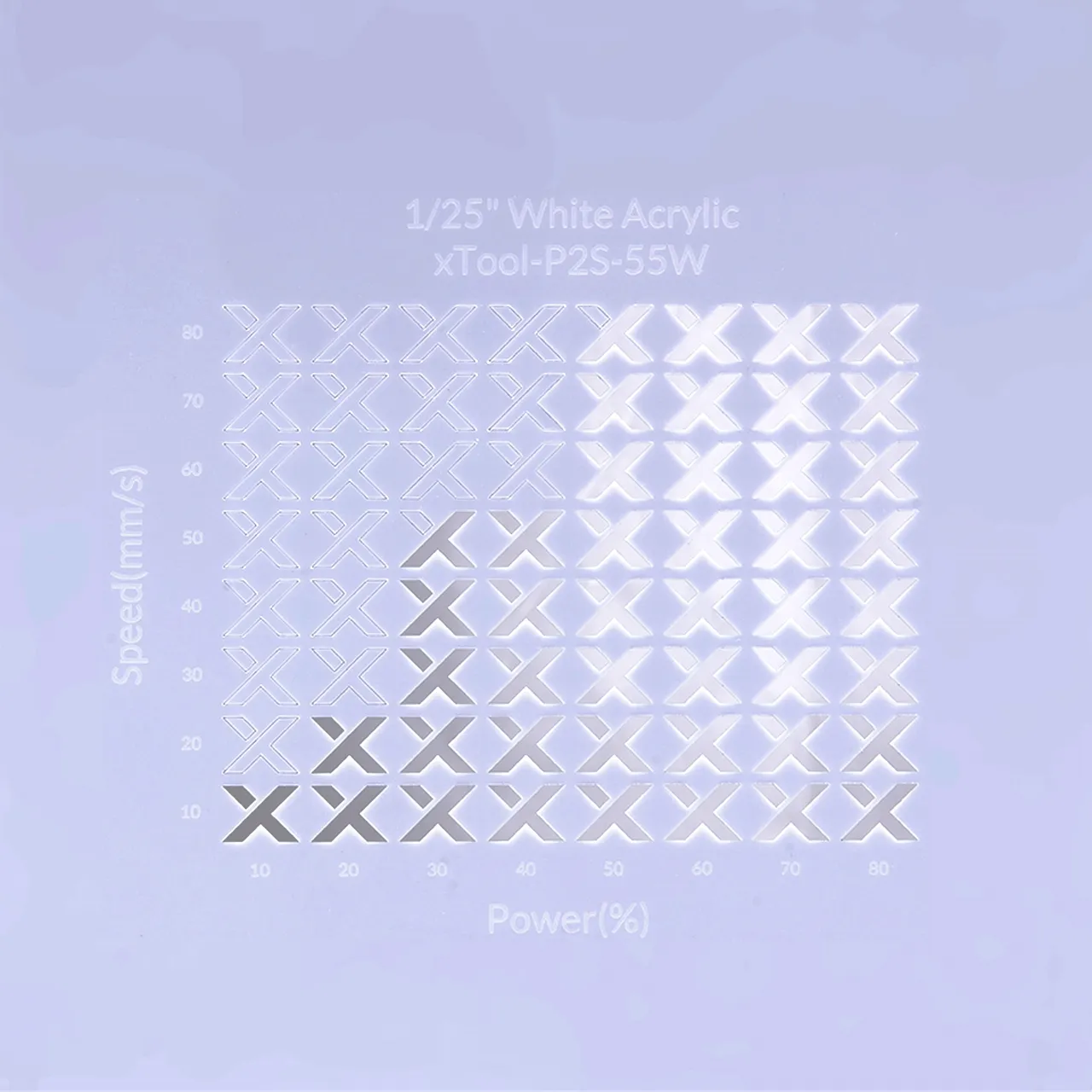 3/64"(1mm) White Acrylic test grid