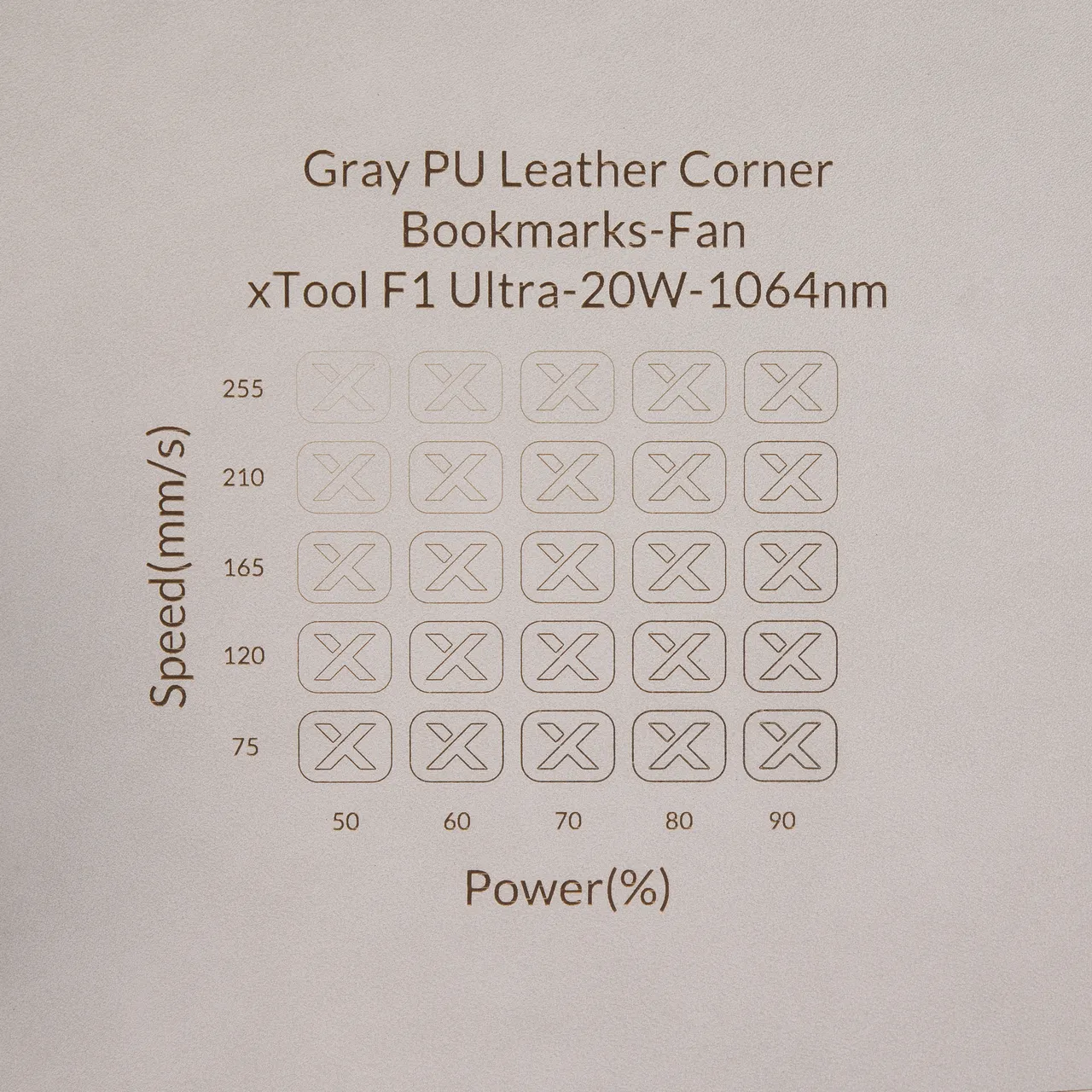 Grey PU Leather test grid