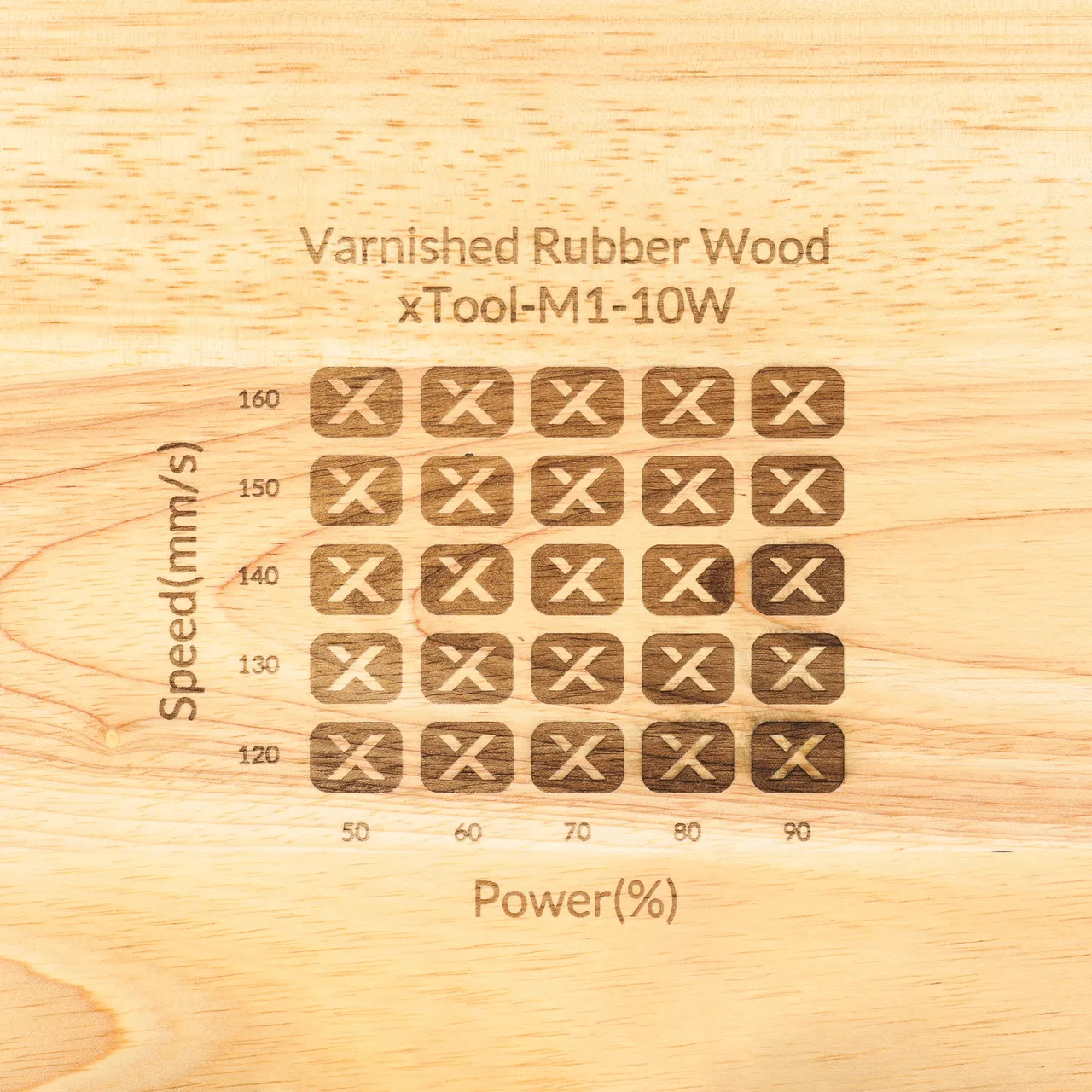 Varnished Rubber Wood test grid