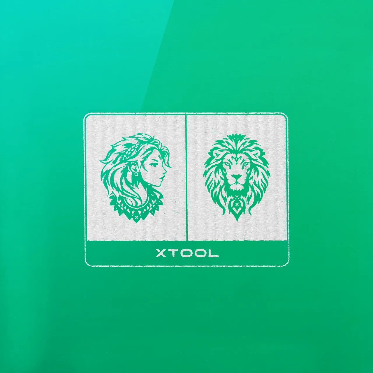 Green Metal Business Card test grid